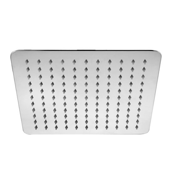 Super-slim Square Stainless Steel Rainfall Shower Head Brushed Nickel 250mm