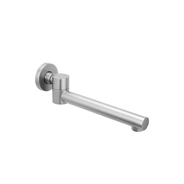 LUCID PIN Series Round Bathtub/Basin Swivel Wall Spout Brushed Nickel