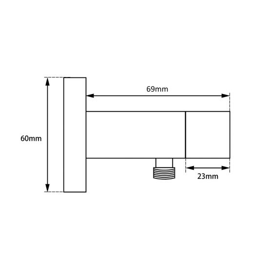 Bathroom Square 1/4 Turn Washing Machine Stop Taps (One Pair) Chrome
