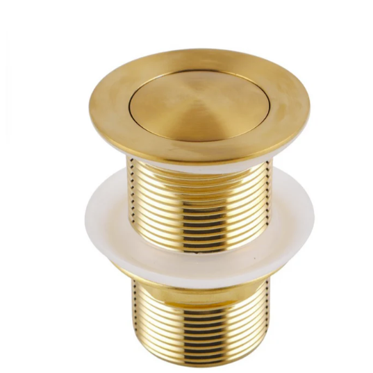 32/40mm Basin Pop Up Waste with NO Overflow (Brass) Brushed Brass