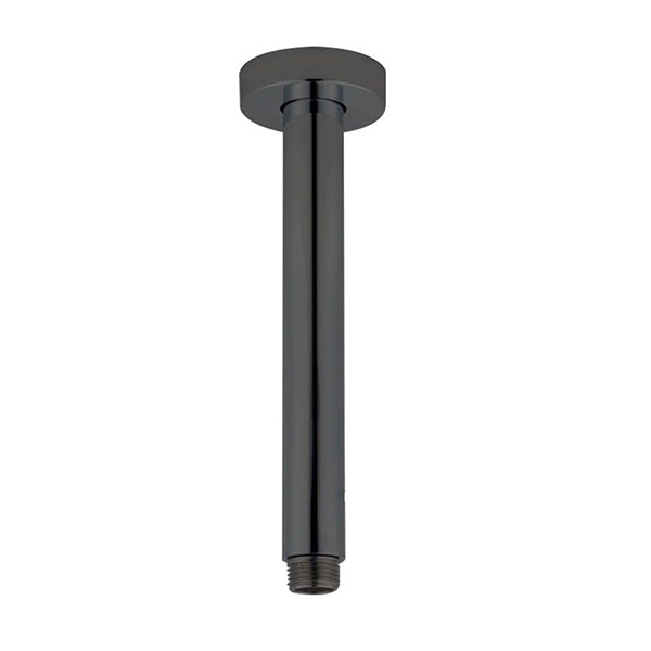 Round Ceiling Shower Arm Gun Metal Grey 200mm