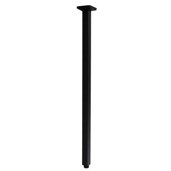 Square Ceiling Shower Arm Black 600mm