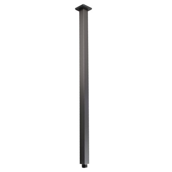 Square Ceiling Shower Arm Gun Metal Grey 600mm