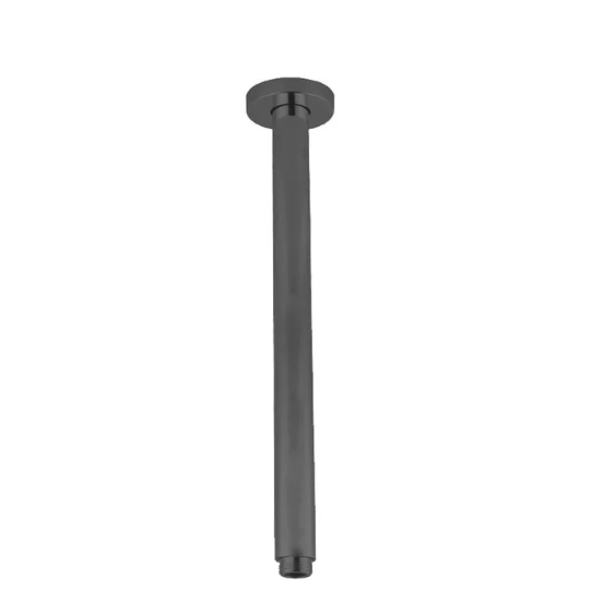 Round Ceiling Shower Arm Gun Metal 400mm