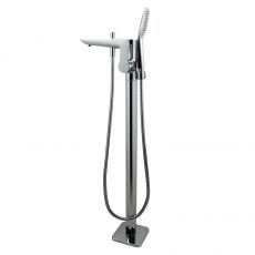 Freestabding Bath Mixer With Diverter & Handheld Shower Chrome