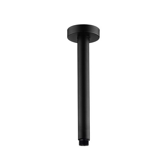 Round Ceiling Shower Arm Black 300mm