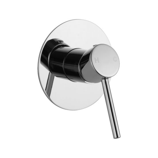 LUCID PIN Series Round Wall Mixer (color up) Chrome 65mm Plate