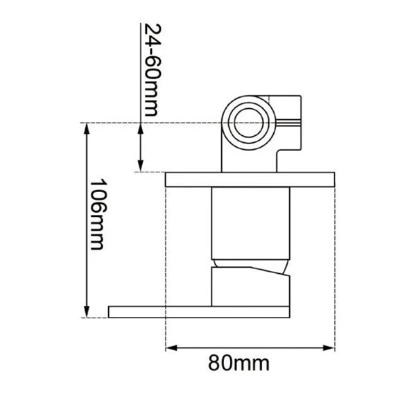 LUCID PIN Series Round Shower/Bath Wall Mixer (color up) Brushed Brass 80mm Plate