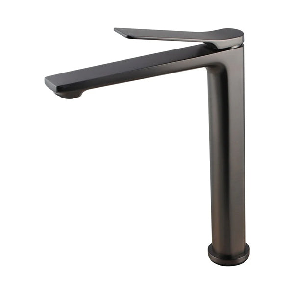 RUSHY Series Tall Basin Mixer Brushed Gun Metal Grey