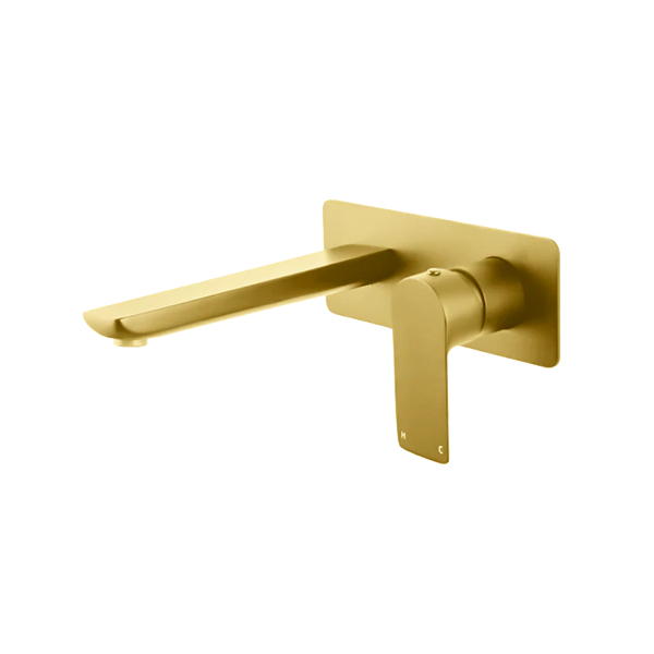 VOG Series Wall Mixer With Spout (color up) Brushed Brass