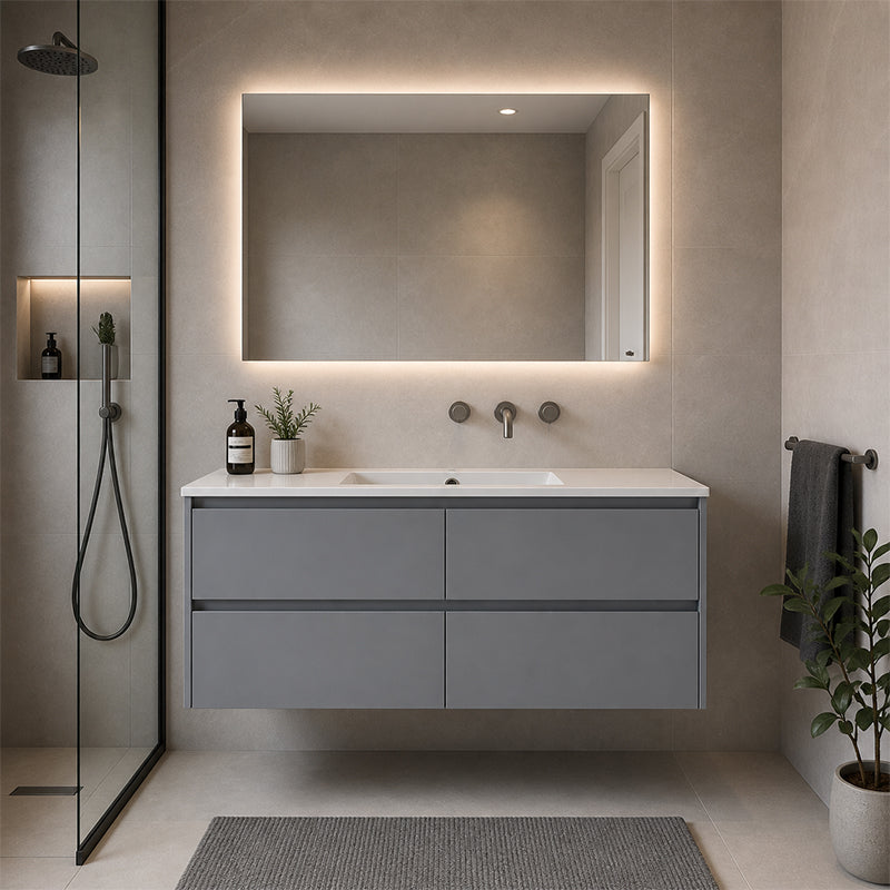 Moddra(Hung) Series Matt Grey Overall 1180x455x540mm CABINET ONLY