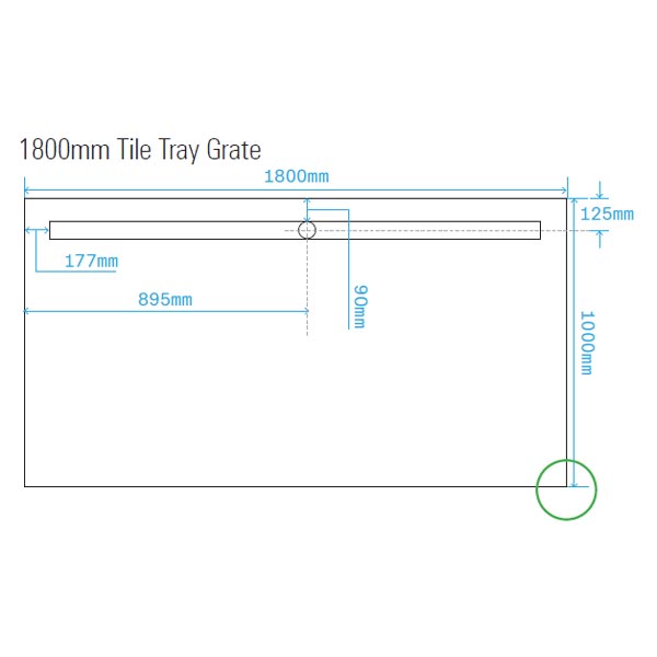 Tile Tray 1800 x 1000 x 60mm Light