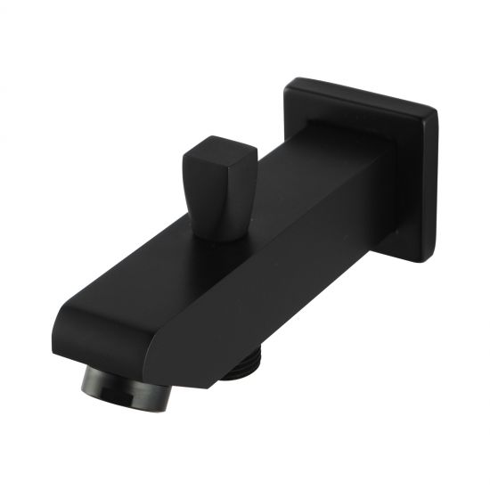 BLAZE Series Bathtub/Basin Wall Spout with Diverter Black
