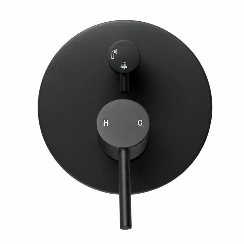 LUCID Round Shower/Bath Mixer Diverter (color up) Black