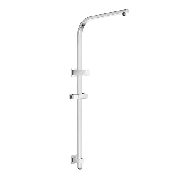 Square Shower Station without Shower Head and Handheld Shower (Stainess Steel Hose) Chrome