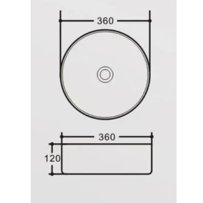 Above Counter Ceramic Basin Matte Green 360x360x120mm