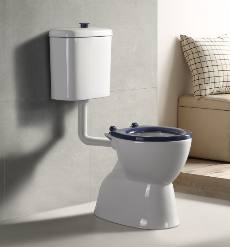 BESTCARE Toilet Suite Raised Height Pan Dual Flush Single Flap Seat S Trap Only