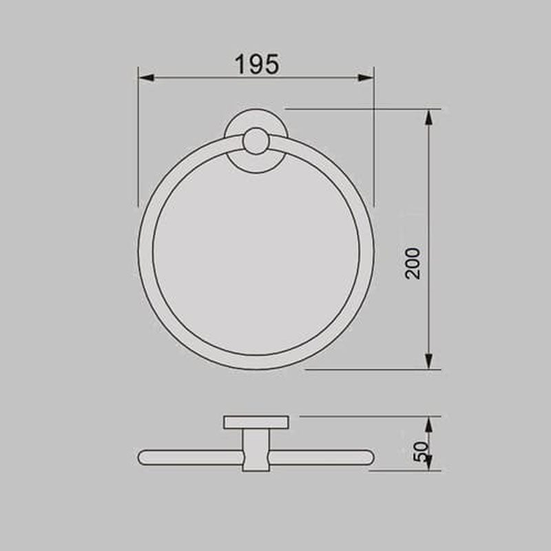 TIARA Towel Ring with Unique Textured Body Brushed Brass