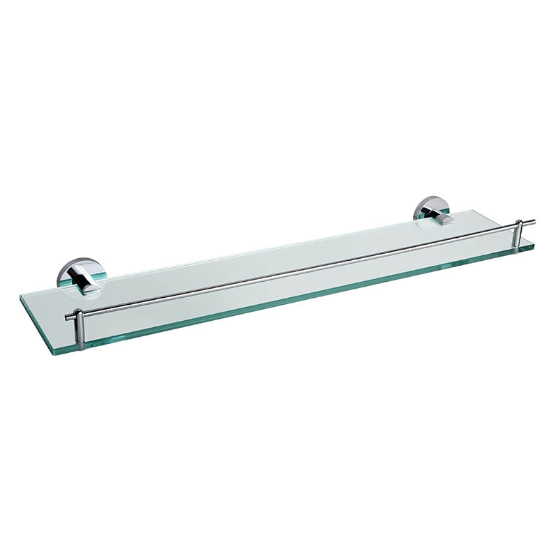JESS Glass Shelf with Chrome Brackets