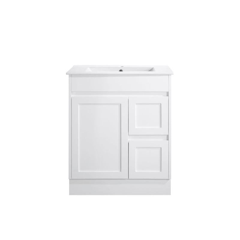 Vintage Series Right Hand Drawer Gloss White Overall 730x455x855mm Vanity with Ceramic Slimline Top (UV31)