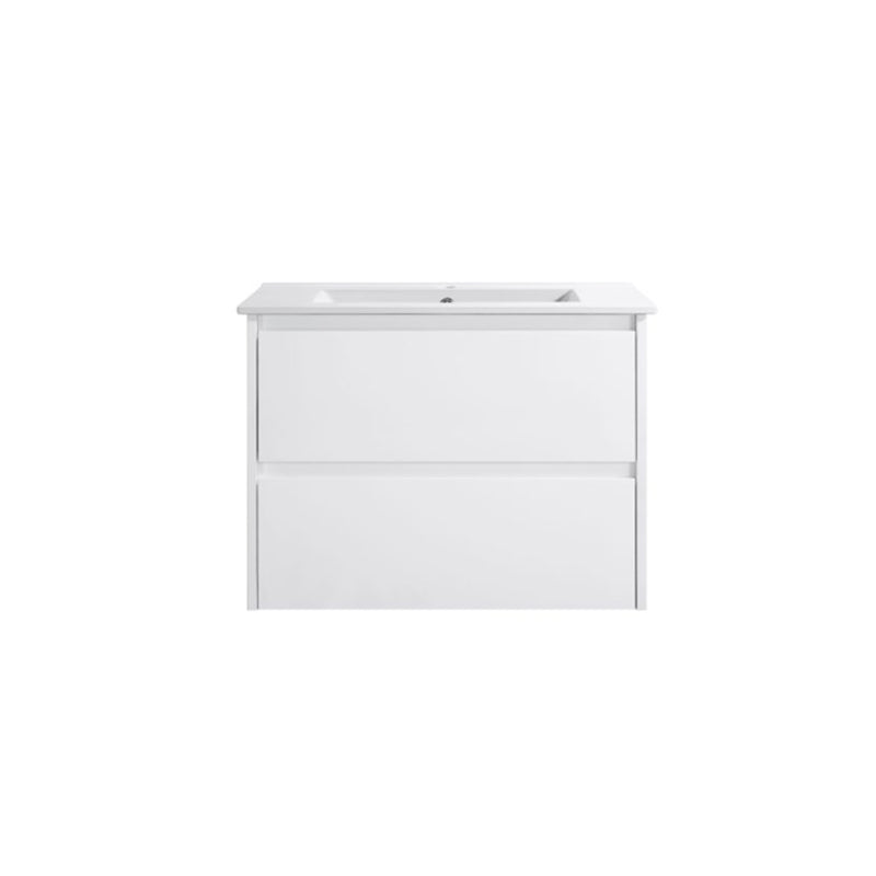 Moddra(Hung) Series Matt White Overall 730x455x540mm Vanity Set With Ceramic Slimline Top (UV31)