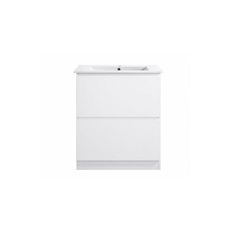 Moddra Series Gloss White Overall 730x450x855mm Vanity Set With Ceramic Slimline Top (UV31)