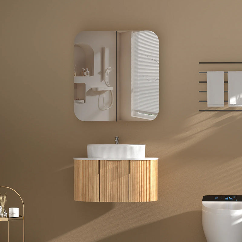 Carysil Grand Shaving Cabinet Walnut 750x800mm