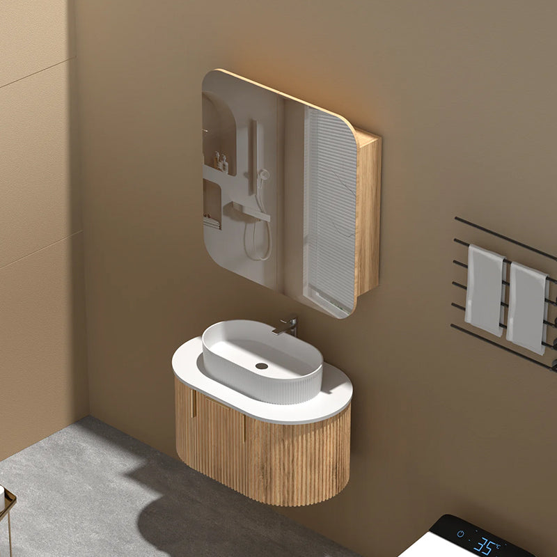 Carysil Grand Shaving Cabinet Walnut 750x800mm