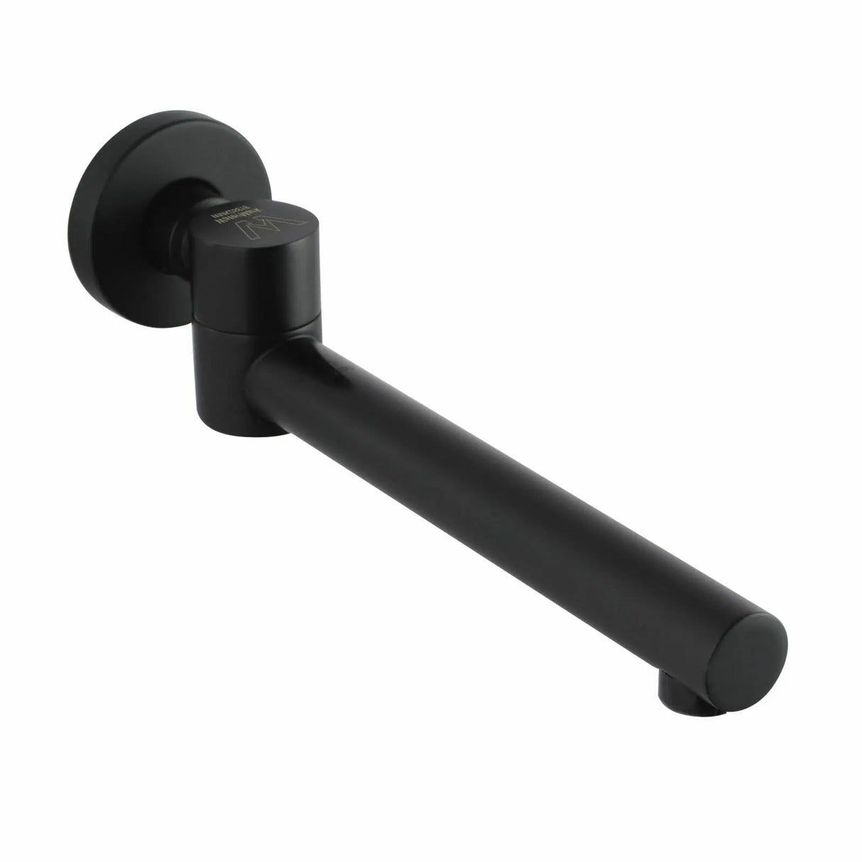 LUCID PIN Series Round Bathtub/Basin Swivel Wall Spout Black