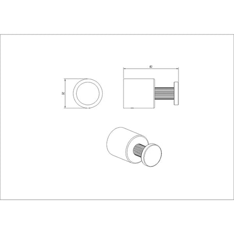 CADDENCE Series Brushed Gun Metal Grey Robe Hook