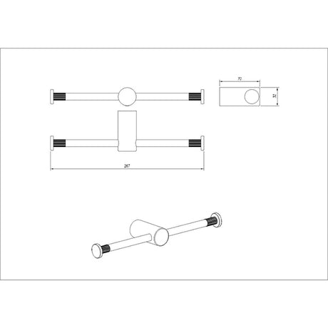 CADDENCE Series Brushed Nickel Double Toilet Paper Holder