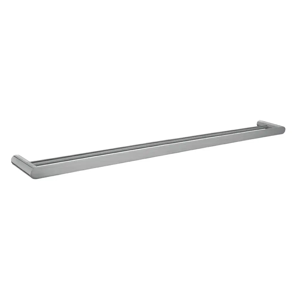 RUSHY Series Double Towel Rail Brushed Nickel 800mm