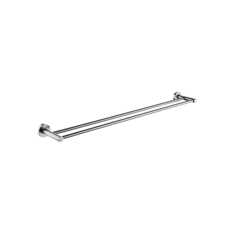 LUCID PIN Series Double Towel Rail Rail Brushed Nickel 800mm