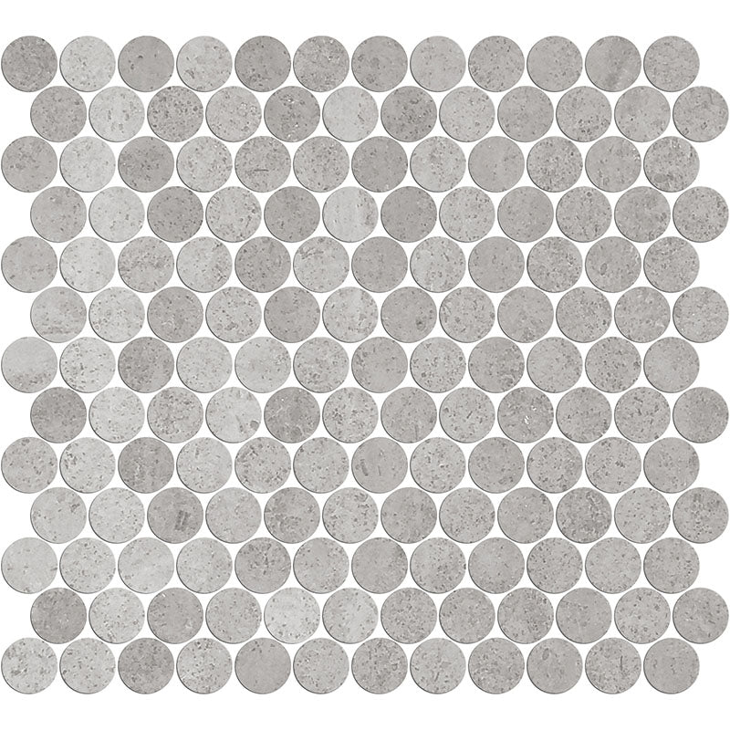 ARTEMIS NEW GREY PENNY ROUND HONED 23X23