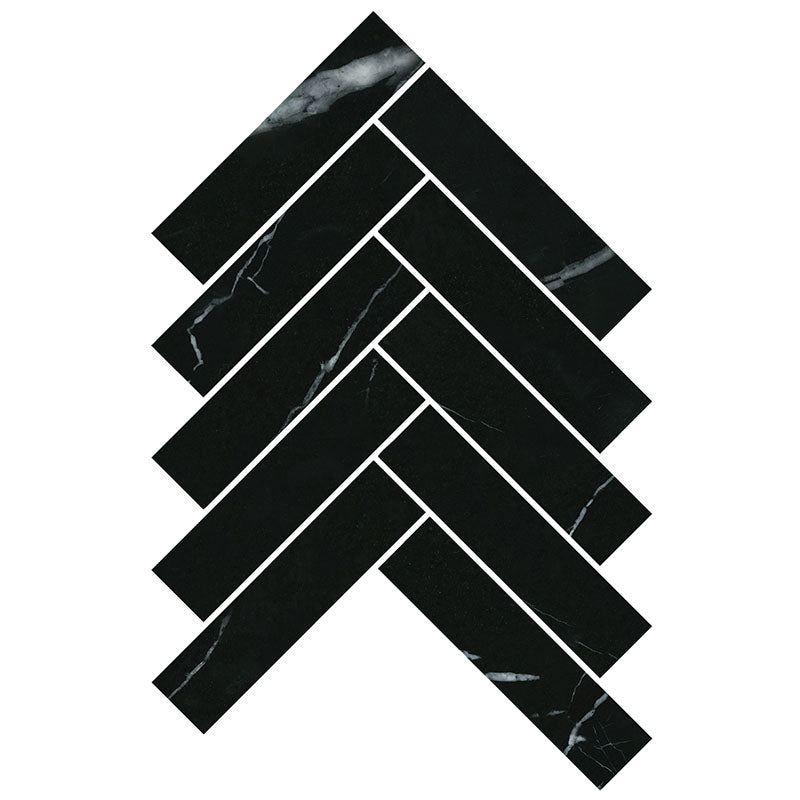 ARTEMIS NERO MARQUINA HERRINGBONE HONED 35X150