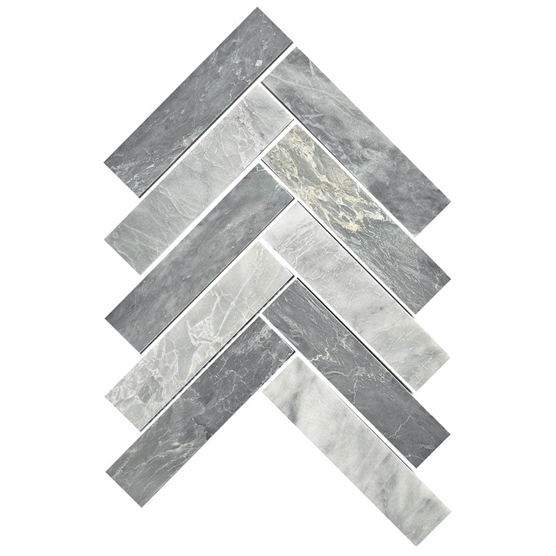 ARTEMIS CARRARA GREY HERRINGBONE HONED 35X150