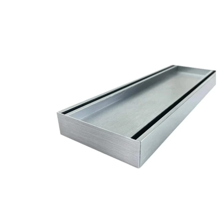 Aluminium Grate Tile Insert Chrome Depth 26mm Length 900mm