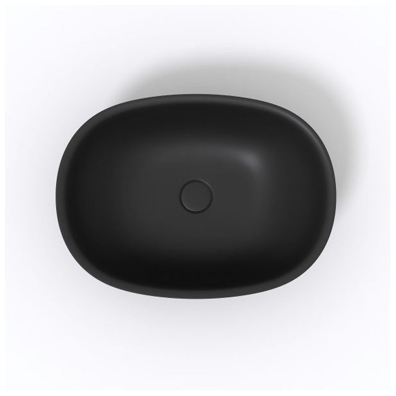 Solid Surface Basin Series Amber Above Counter Matt Black 547x400x155mm