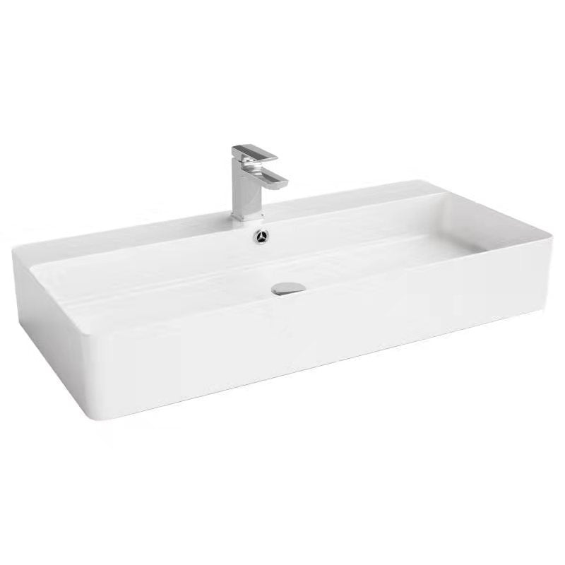 Above Counter/Wall Hung Basin With Overflow Gloss White 900x420x140mm
