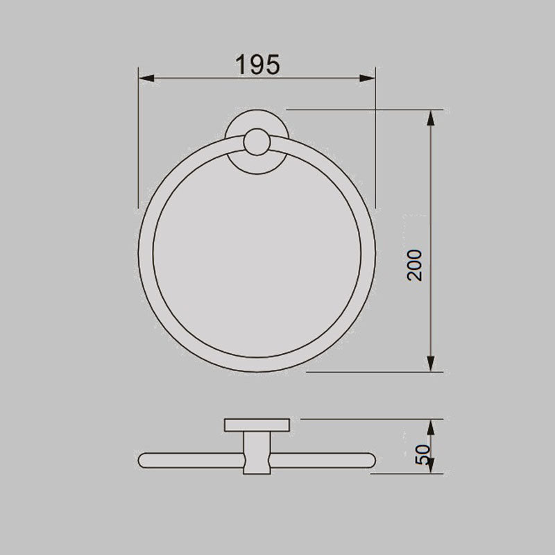 JESS Towel Ring in Brushed Brass
