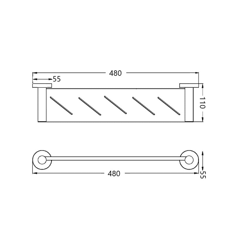 JESS Metal Shelf in Brushed Nickel