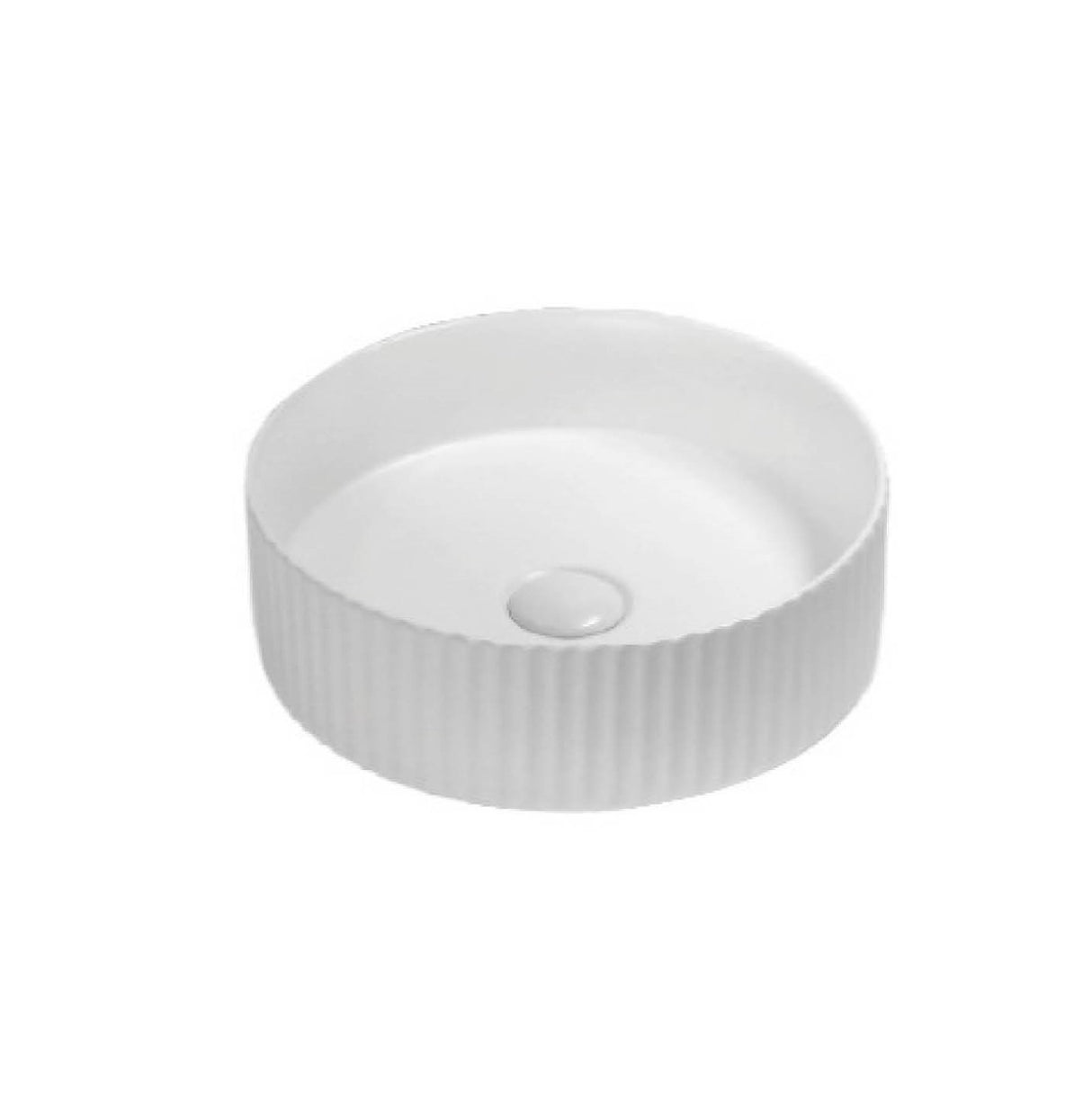 Above Counter Round Basin Matte White 360x360x115mm