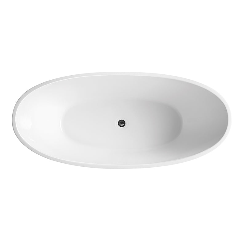 CURO Free Standing Bath Tub Black and White 1700mm
