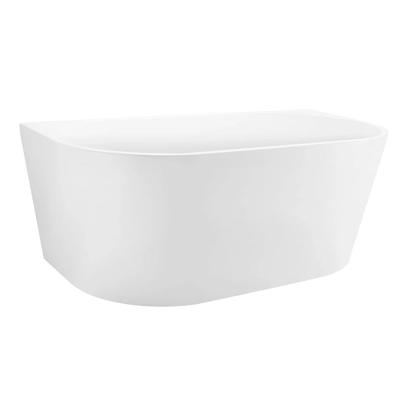 Jade Back To Wall Matt White Bathtub 1700x800x600mm