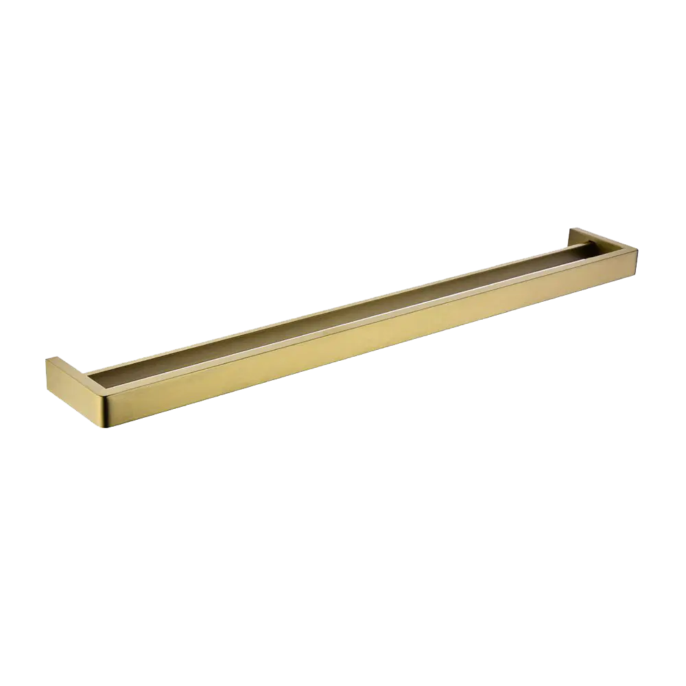 IVANO Series Double Towel Rail Brushed Brass 800mm