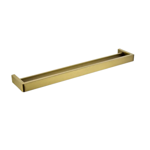 IVANO Series Double Towel Rail Brushed Brass 600mm