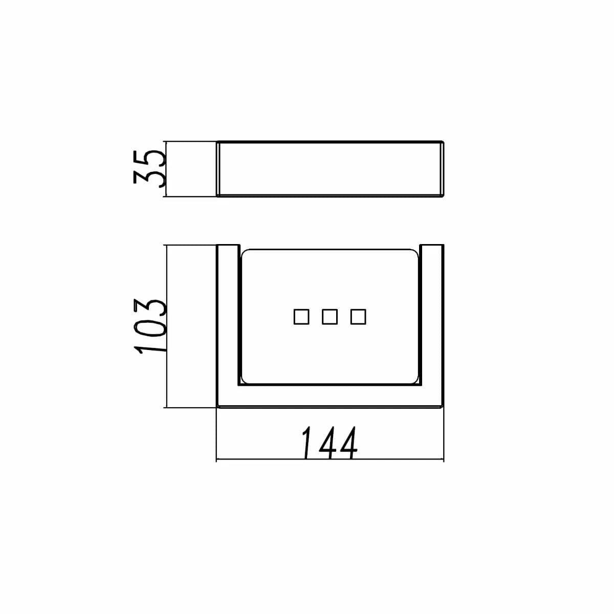 IVANO Series Soap Dish Holder Gun Metal Grey