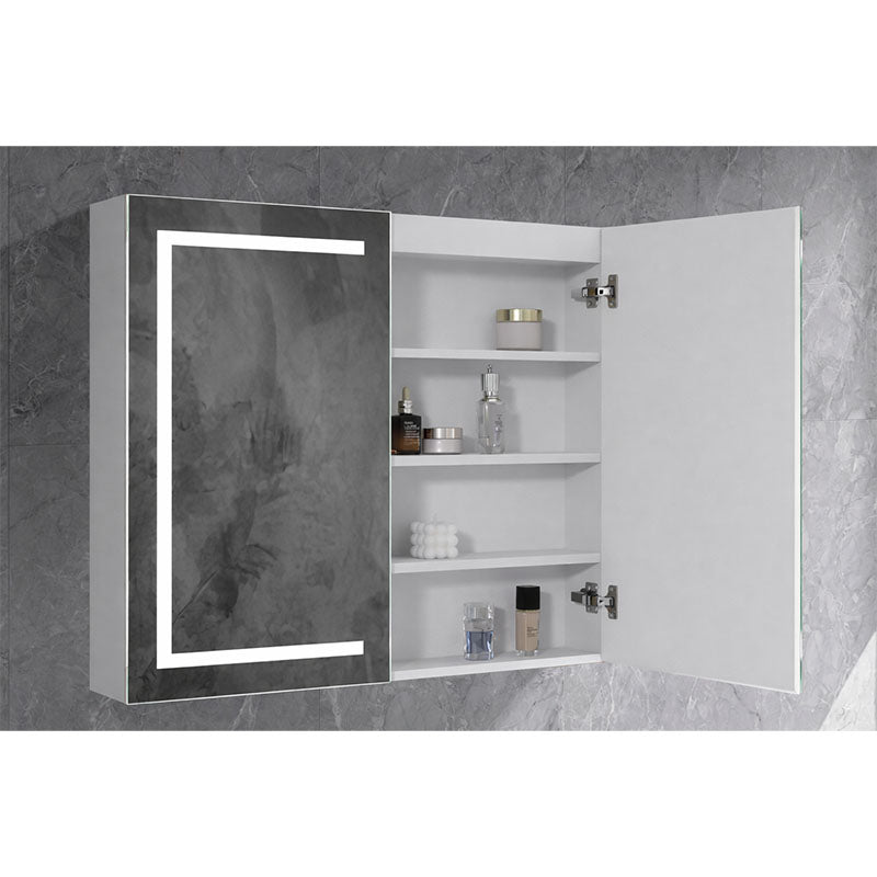 Brighton LED Pencil Edge Shaving Cabinet Matt White 900x750x150mm