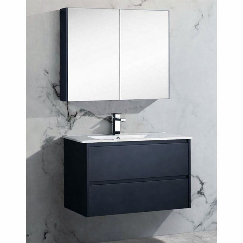 Brighton Pencil Edge Shaving Cabinet Matt Grey 600x750x150mm