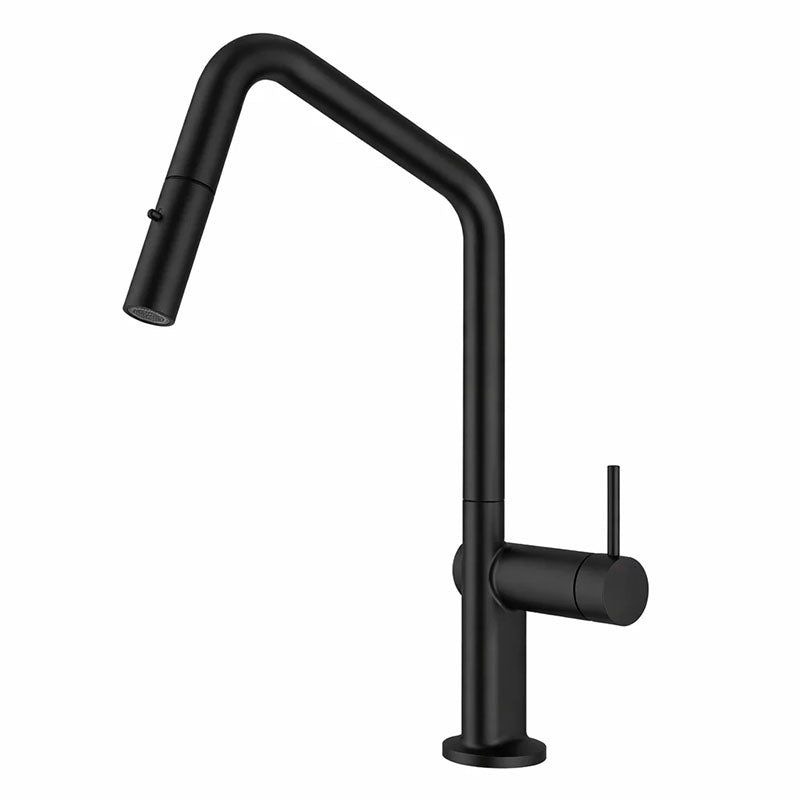 Navona Carysil Angle Pull out Kitchen Mixer Matte Black
